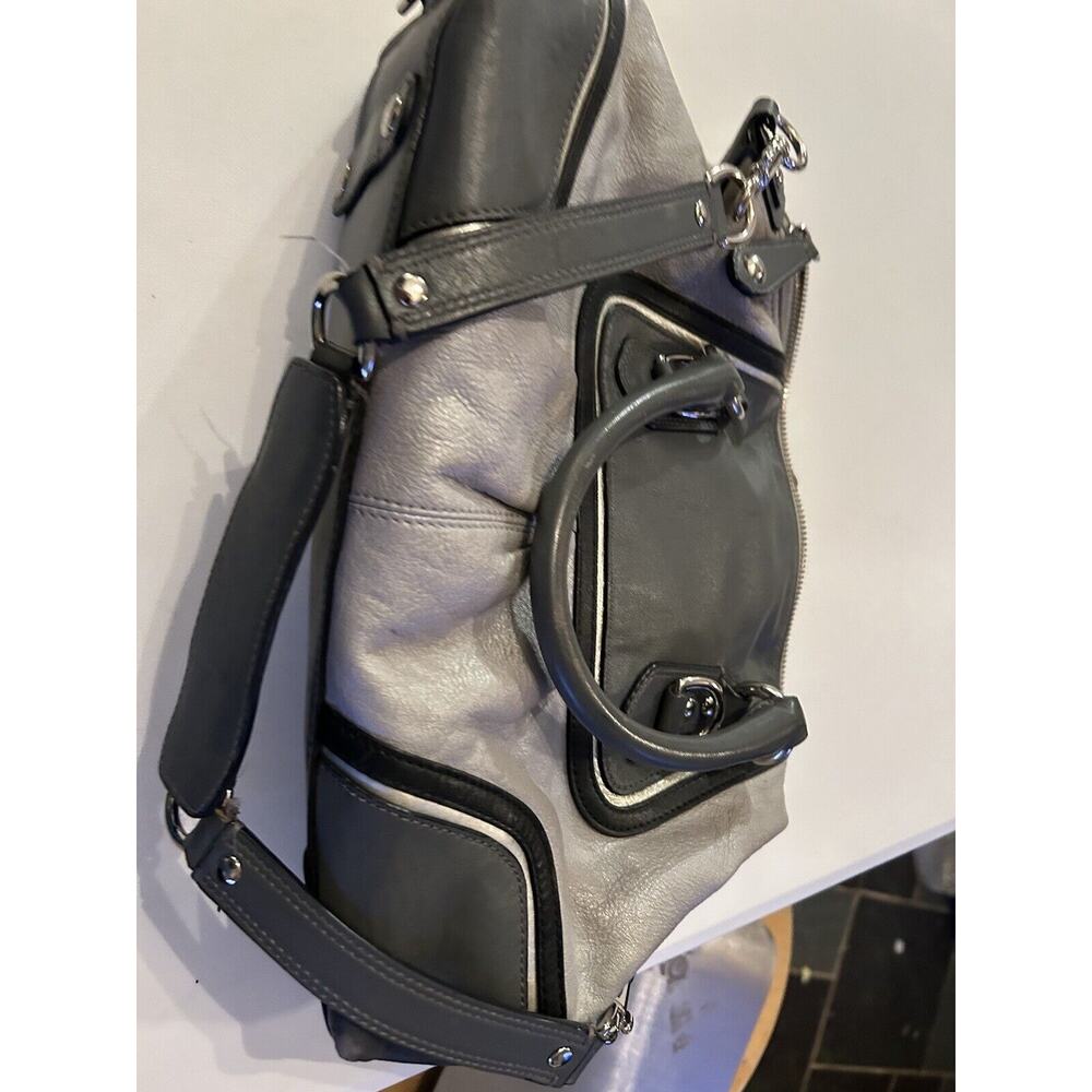 Coach F17456 Gray Leather Ashley Spectator Shoulder Bag Tote Satchel Handbag ETC - Picture 6 of 8